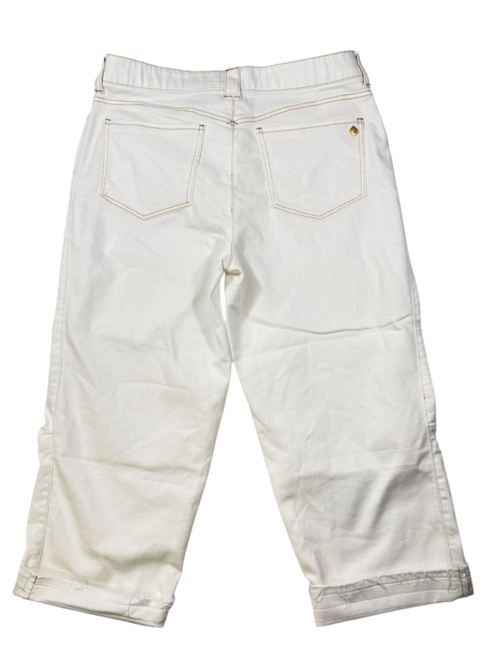 NWT Democracy White AB solution Skyrise Wide Leg Cropped  Jeans - Picture 5 of 9